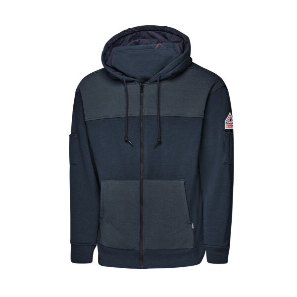 Bulwark FR Full Zip Hoodie with Face Mask in Navy
